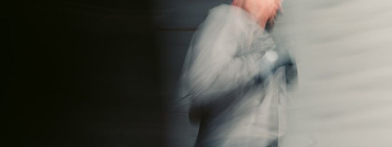 Blurred motion of an athlete running